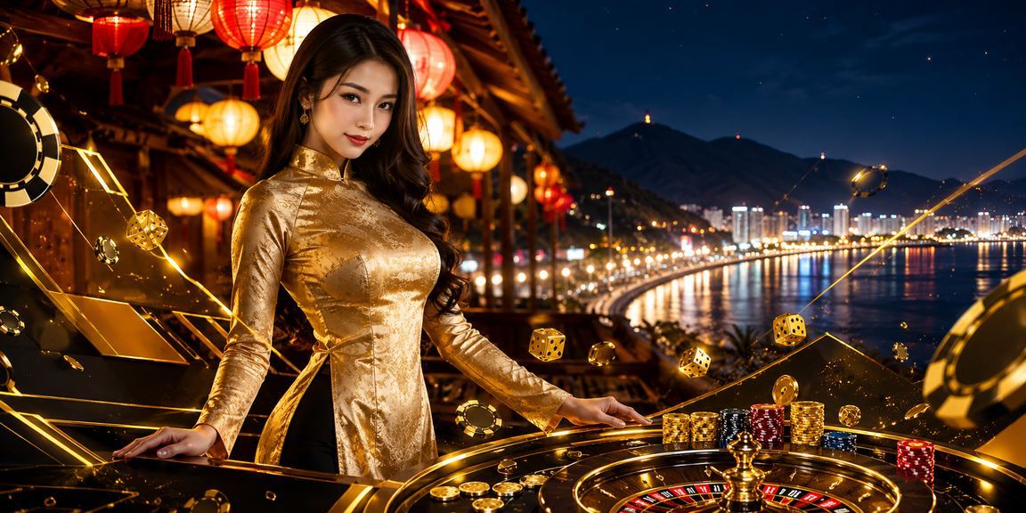 Khung cảnh người chơi đang trải nghiệm xổ số đêm tại Quy Nhơn